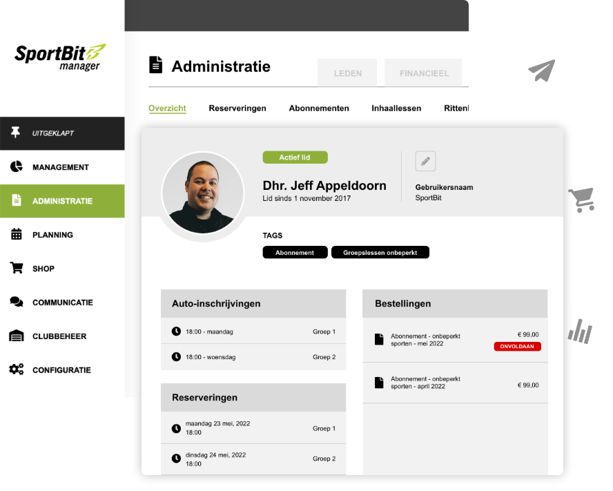 screenshot of SportBit Manager